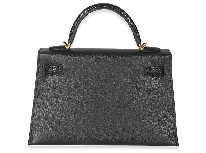 Hermès Black Madame Lizard Touch Sellier Mini Kelly 20 II GHW - vista 2