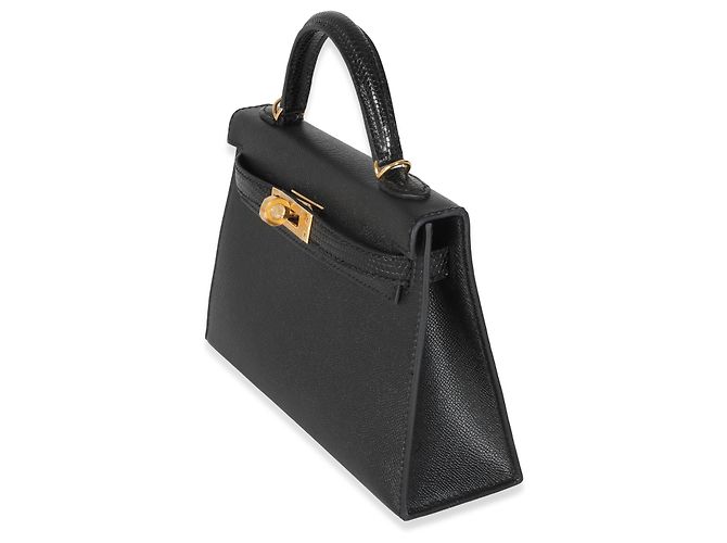 Hermès Black Madame Lizard Touch Sellier Mini Kelly 20 II GHW - vista 3