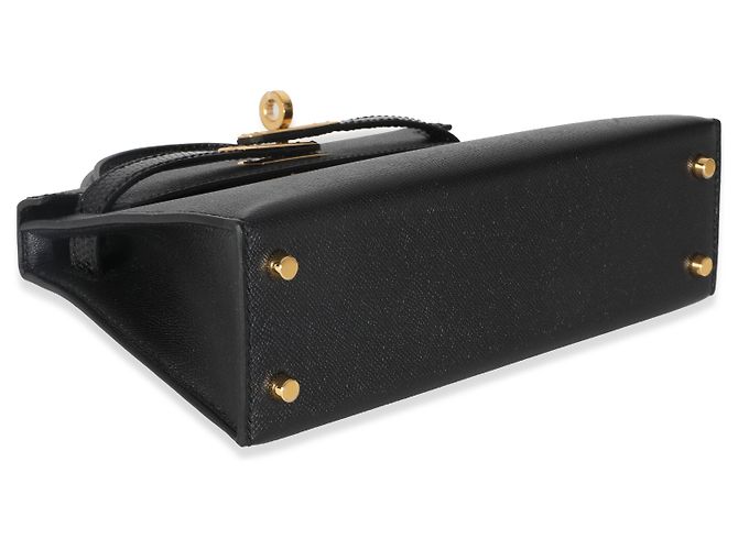 Hermès Black Madame Lizard Touch Sellier Mini Kelly 20 II GHW - vista 6
