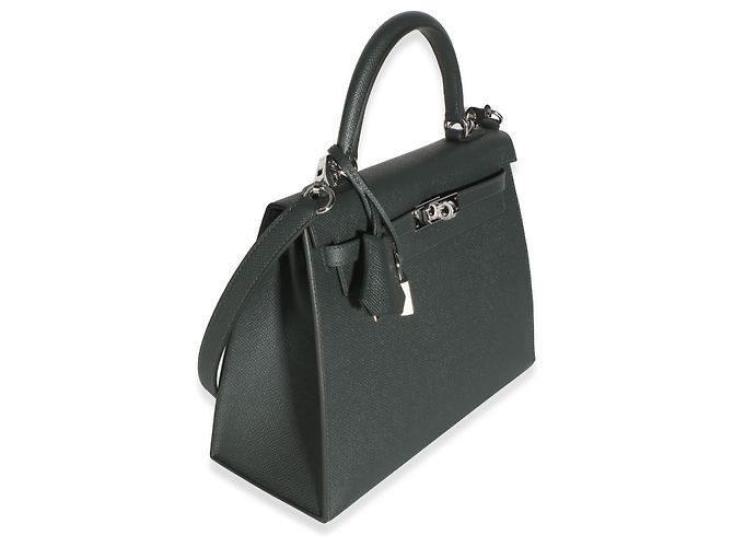 Hermès Vert Mangrove Epsom Sellier Kelly 25 PHW - vista 4
