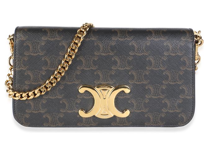 Céline Celine Multipochette Schultertasche aus braunem Triomphe Canvas - Ansicht 2