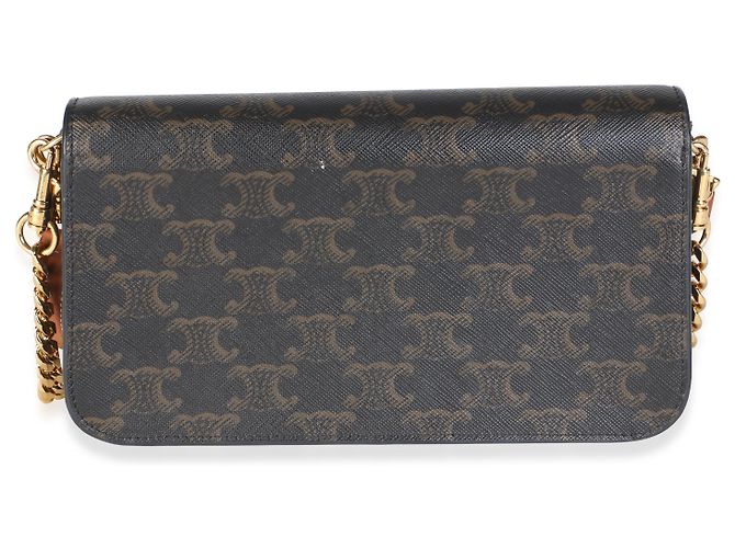 Céline Celine Multipochette Schultertasche aus braunem Triomphe Canvas - Ansicht 7