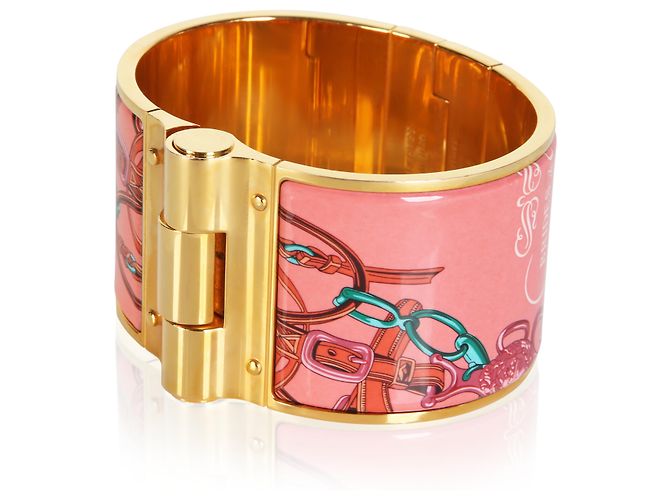 Bracciale Hermès Rose Couture Brides de Gala placcato oro - vista 3