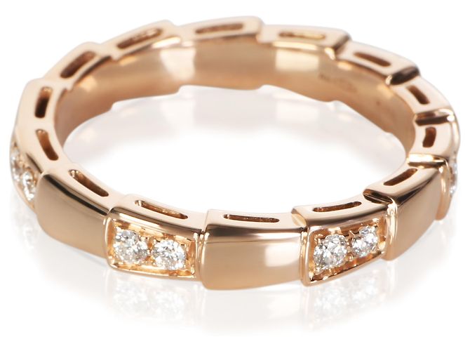 Bulgari Anello Serpenti Viper BVLGARI in oro rosa e diamanti - vista 4