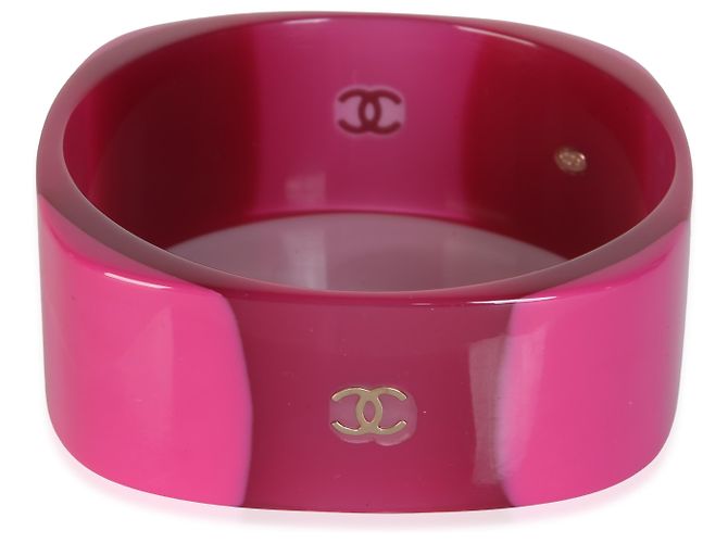 Bracciale rigido in resina rosa Chanel 2009 - vista 5