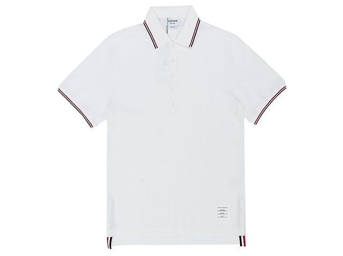 Thom Browne Classic Pique Stripe Polo T-Shirt - Ansicht 3