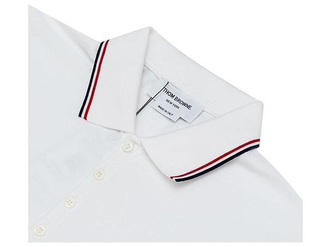 Thom Browne Classic Pique Stripe Polo T-Shirt - Ansicht 5