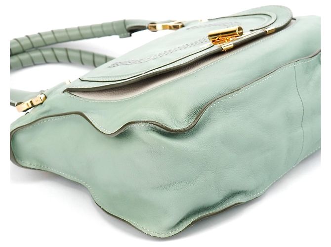 Chloé Borsa 2-Way Marcie in pelle Sage Green - vista 10