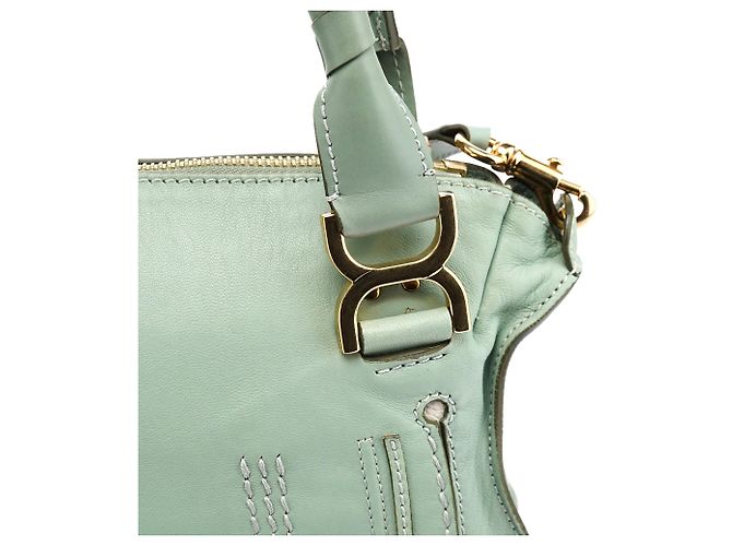 Chloé Borsa 2-Way Marcie in pelle Sage Green - vista 7