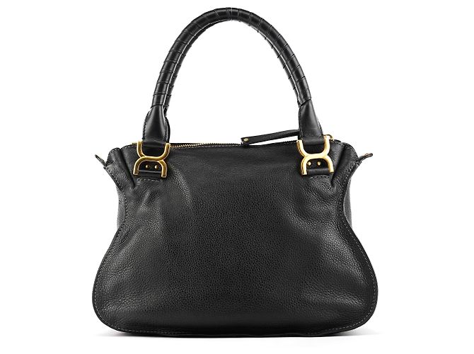 Chloé Borsa Marcie 2-Way in pelle nera - vista 3