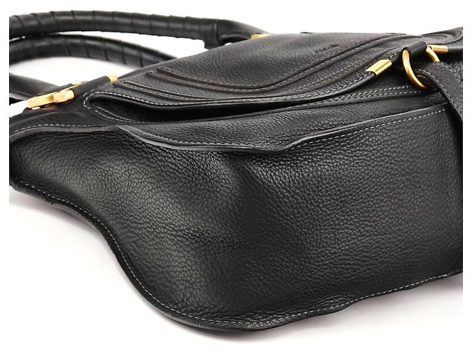 Chloé Borsa Marcie 2-Way in pelle nera - vista 8