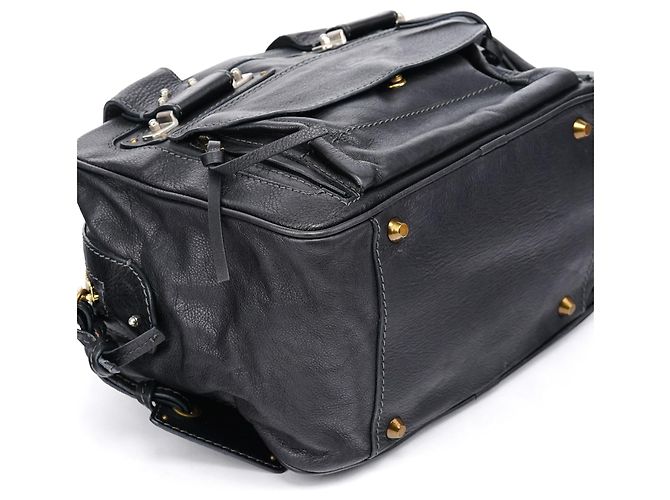 Chloé Borsa Tote in Pelle Nera con Tasche - vista 10