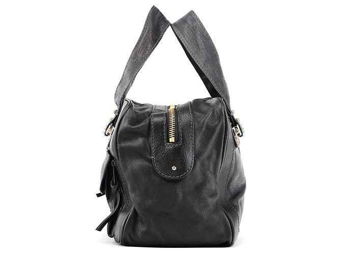 Chloé Borsa Tote in Pelle Nera con Tasche - vista 2
