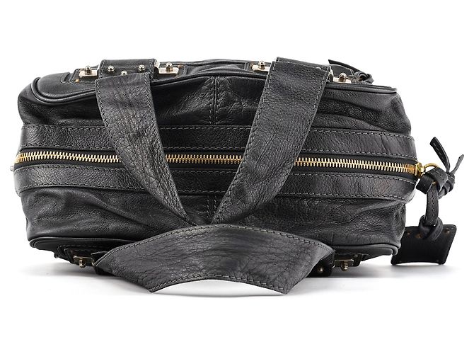 Chloé Borsa Tote in Pelle Nera con Tasche - vista 4