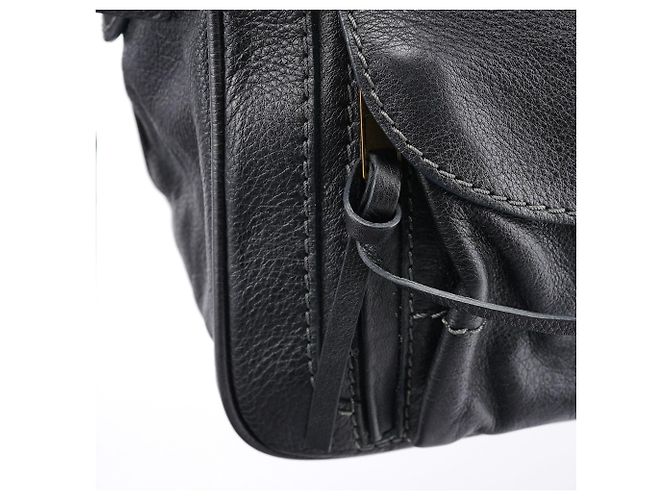 Chloé Borsa Tote in Pelle Nera con Tasche - vista 8