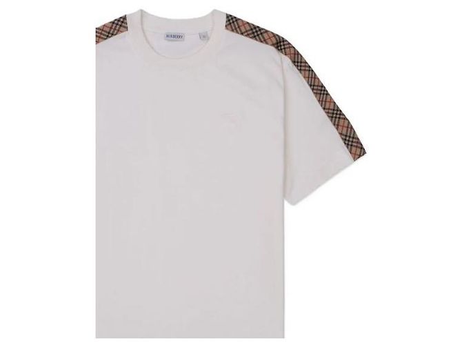 Burberry Baumwoll-T-Shirt mit karierten Abschlüssen - Ansicht 3