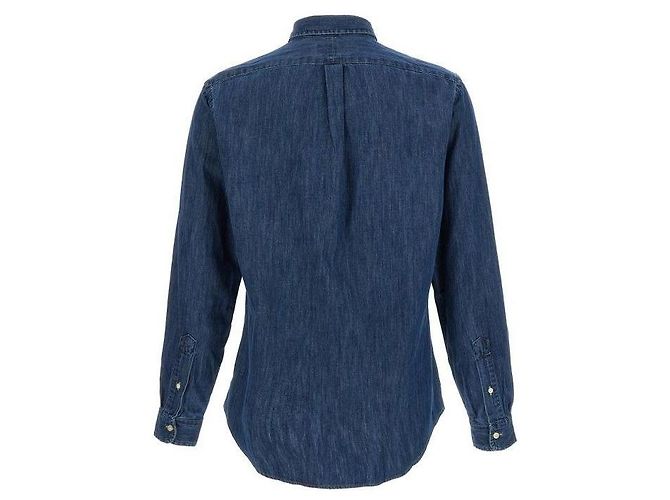 Ralph Lauren Camicia in denim ricamata con logo Pony - vista 5