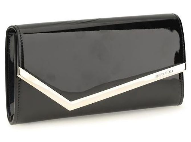 Jimmy Choo Clutch Bos Taurus in pelle di vitello nera - vista 2
