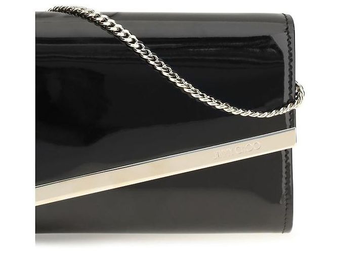 Jimmy Choo Clutch Bos Taurus in pelle di vitello nera - vista 4