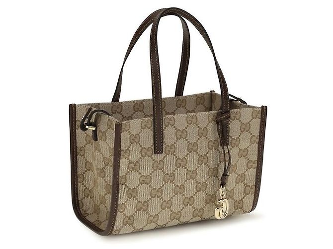 Gucci Borsa a tracolla in cotone beige - vista 2