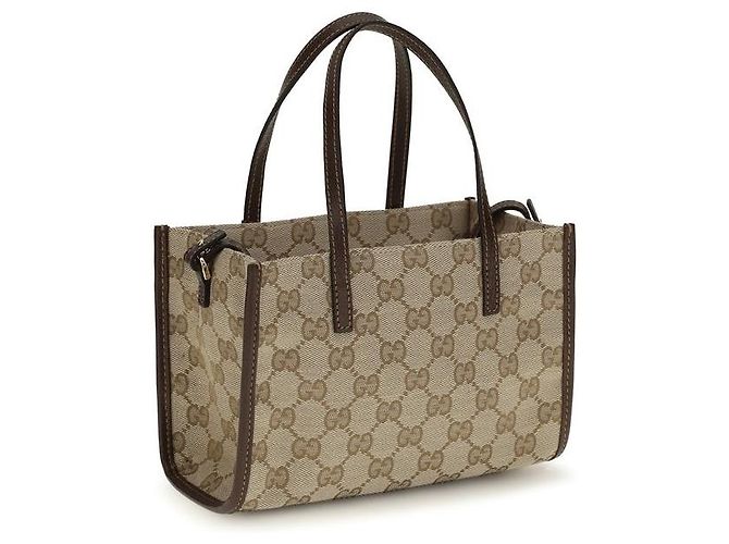 Gucci Borsa a tracolla in cotone beige - vista 3