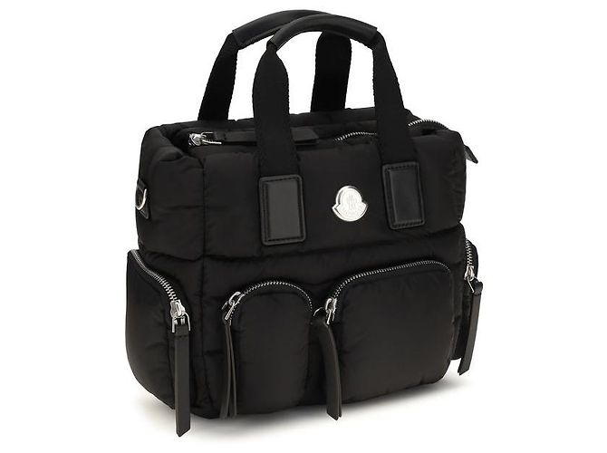 Borsa a mano Moncler Caradoc in nylon nero - vista 2