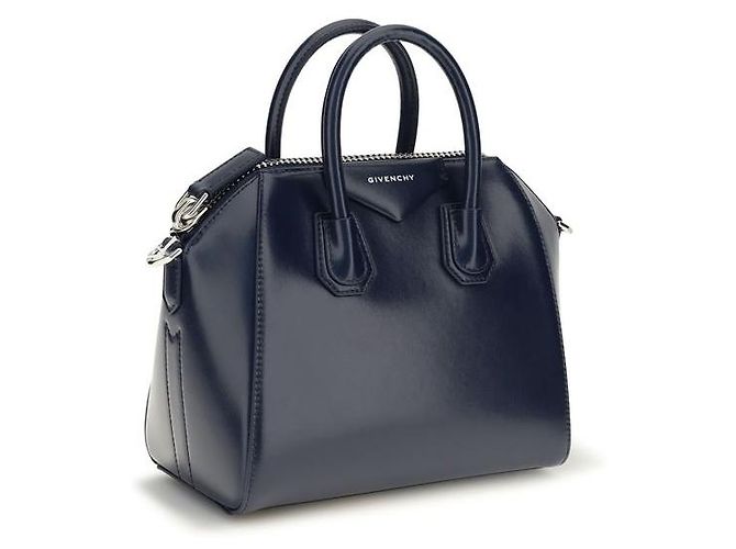 Givenchy Borsa Bos Taurus in pelle di vitello blu - vista 2