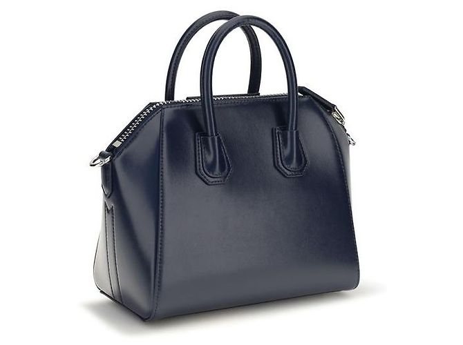 Givenchy Borsa Bos Taurus in pelle di vitello blu - vista 3
