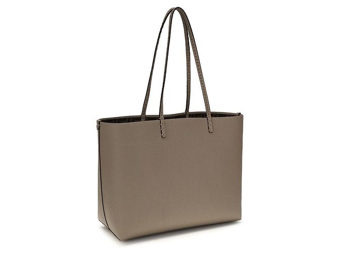 Fendi Borsa a tracolla Bos Taurus in pelle di vitello beige - vista 3