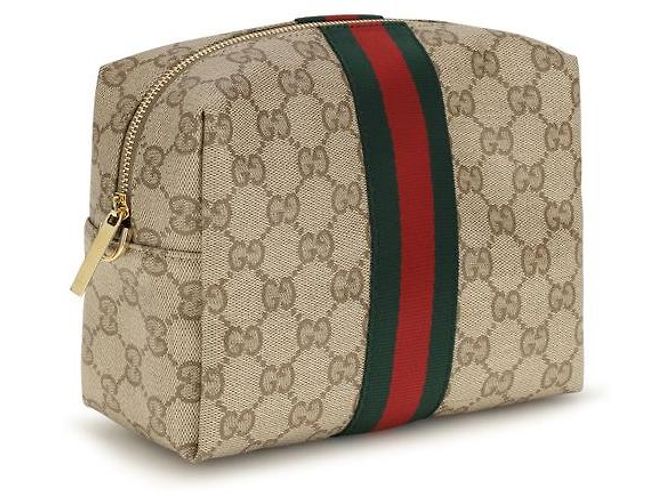 Gucci Borsa a tracolla in tessuto beige - vista 2