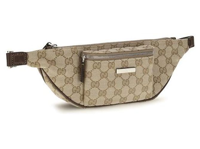 Gucci Borsa a tracolla in tessuto beige - vista 2