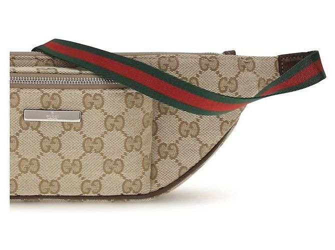 Gucci Borsa a tracolla in tessuto beige - vista 4