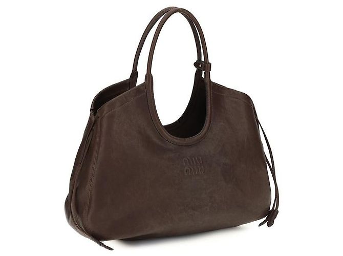 Miu Miu Borsa Brown Lamb Ovis Aries - vista 2