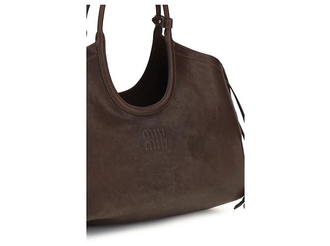 Miu Miu Borsa Brown Lamb Ovis Aries - vista 4