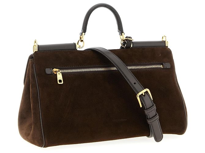 Dolce & Gabbana Handtasche aus braunem Kalbsleder - Ansicht 2