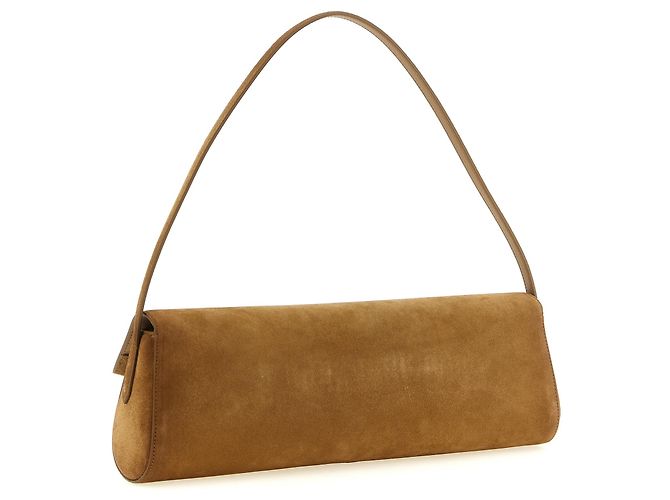 Jil Sander Borsa a tracolla in vitello marrone - vista 2