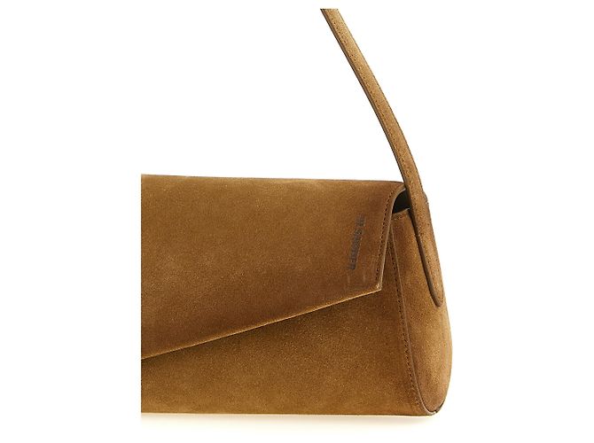 Jil Sander Borsa a tracolla in vitello marrone - vista 3