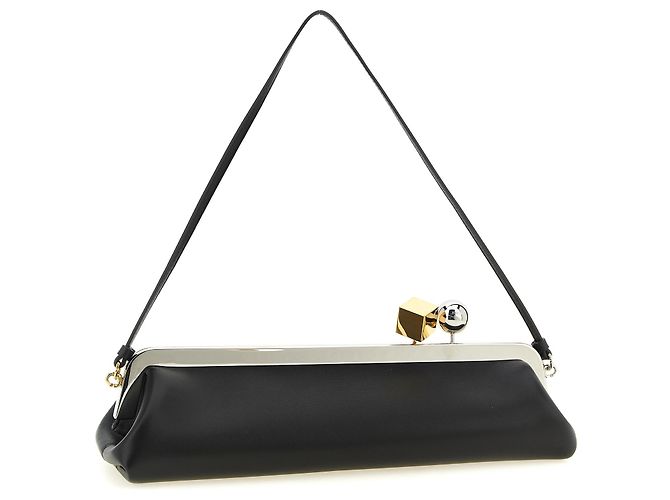 Jacquemus Clutch in pelle di agnello nera - vista 2