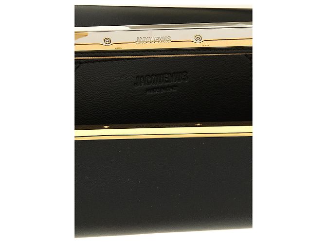 Jacquemus Clutch in pelle di agnello nera - vista 4