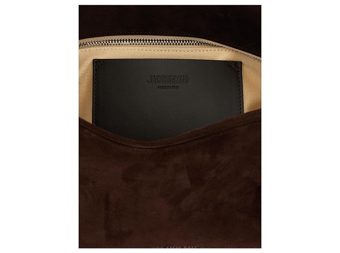 Jacquemus Borsa a tracolla in vitello marrone - vista 4