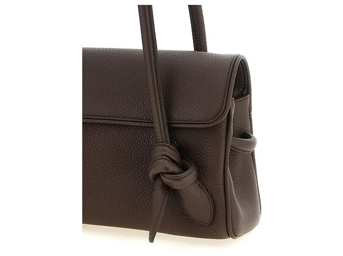 Jacquemus Borsa a tracolla in vitello marrone - vista 3