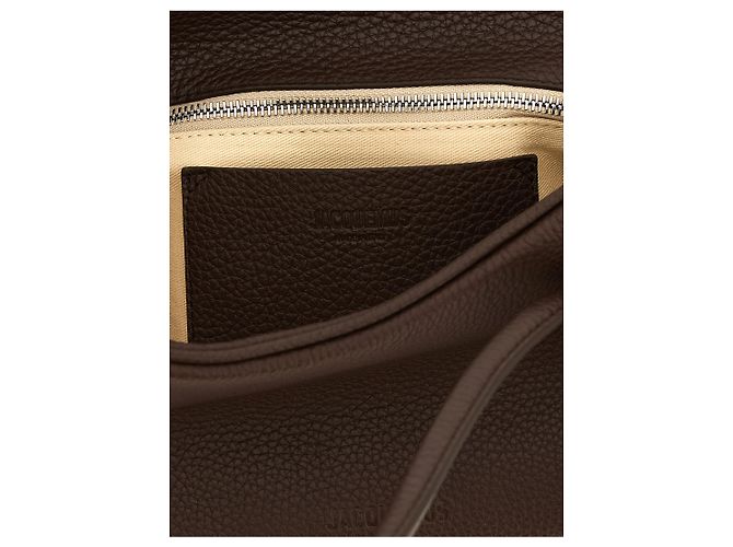 Jacquemus Borsa a tracolla in vitello marrone - vista 4