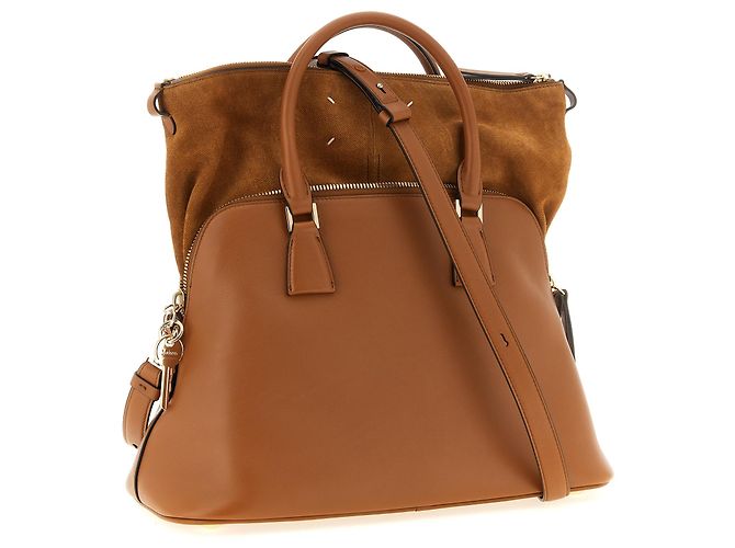 Maison Martin Margiela Borsa a tracolla in vitello marrone - vista 2