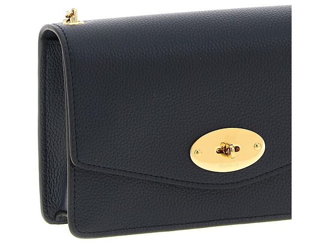 Mulberry Borsa crossbody in vitello blu - vista 3