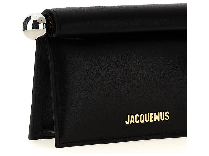 Jacquemus Clutch in pelle di agnello nera - vista 3