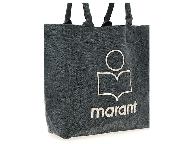 Isabel Marant Borsa Tote in cotone nera - vista 3