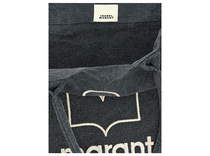 Isabel Marant Borsa Tote in cotone nera - vista 4
