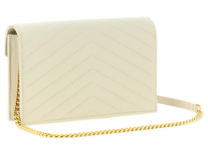 Autre Marque Clutch in pelle di vitello bianca - vista 2