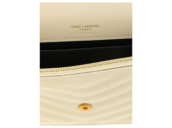 Autre Marque Clutch in pelle di vitello bianca - vista 4