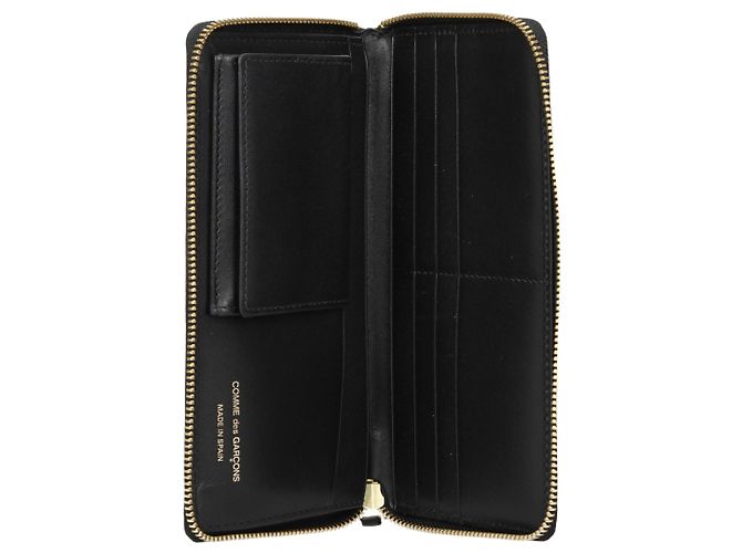 Comme Des Garcons Black Leather Zip Wallet - view 3
